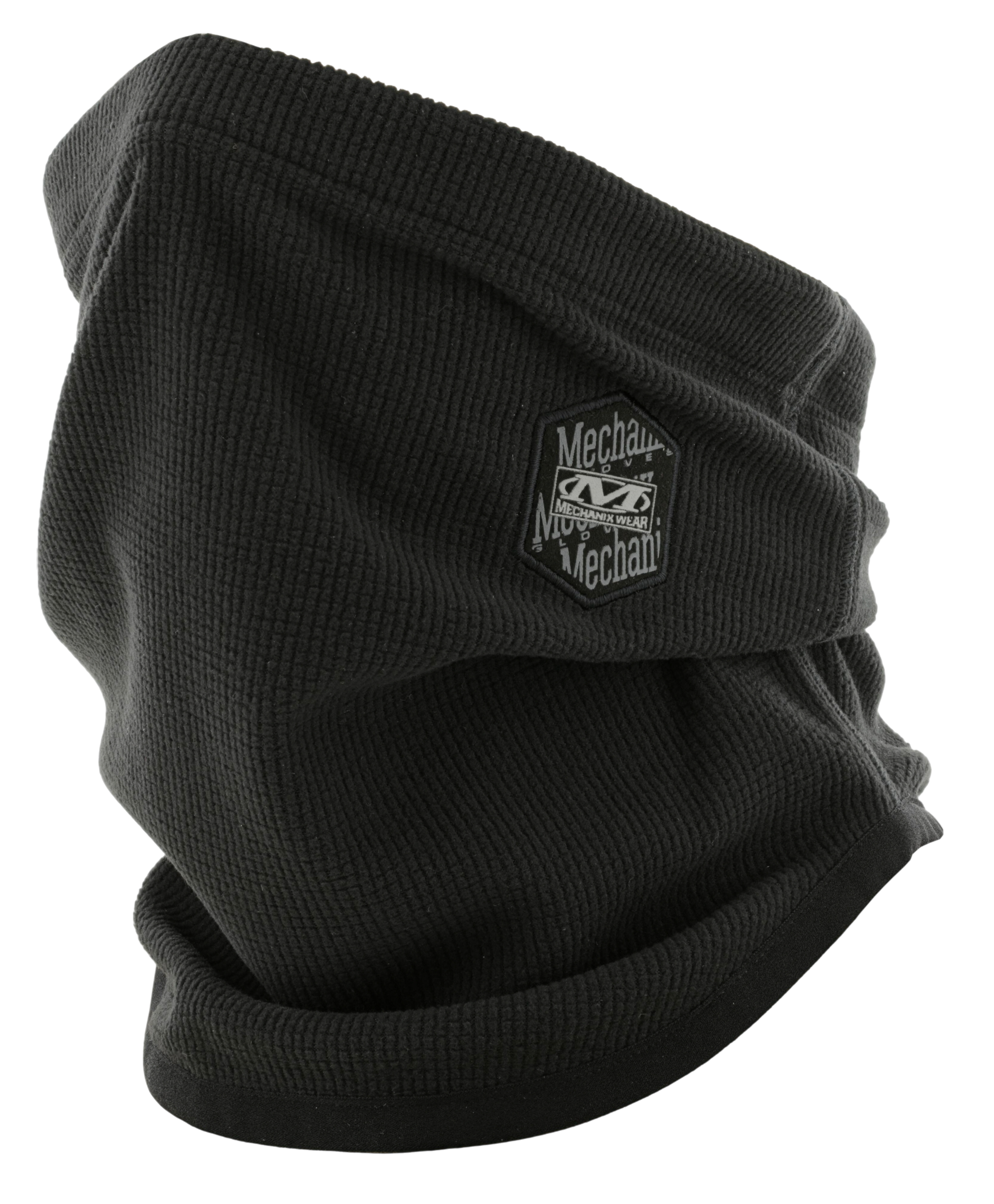 black polar fleece neck gaiter